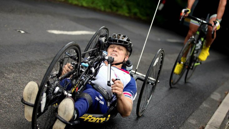 Danny Turnbull on handcycle