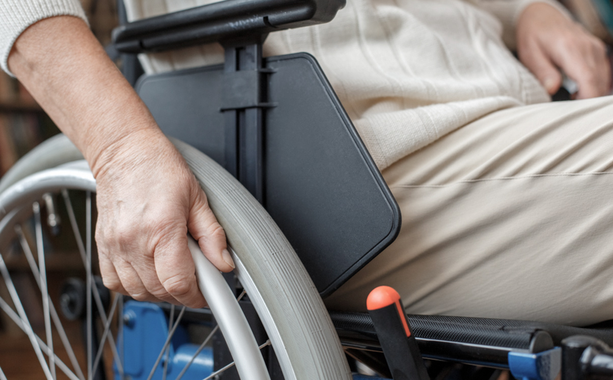 Wheelchair user grandmother