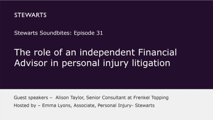 The role of an independent Financial Advisor in personal injury litigation