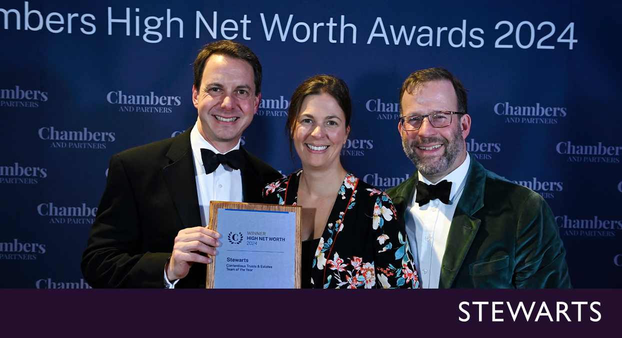 Stewarts wins in two categories at Chambers High Net Worth Awards 2024