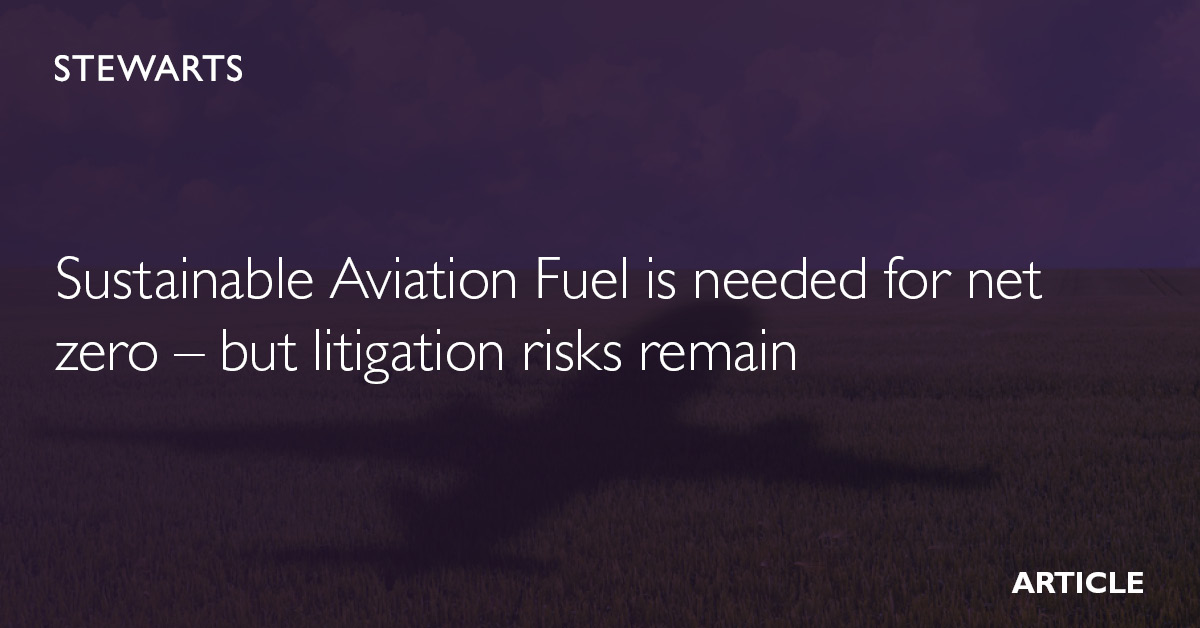 UK Government's Bill to Support Sustainable Aviation Fuel Production: A Step Towards Net Zero