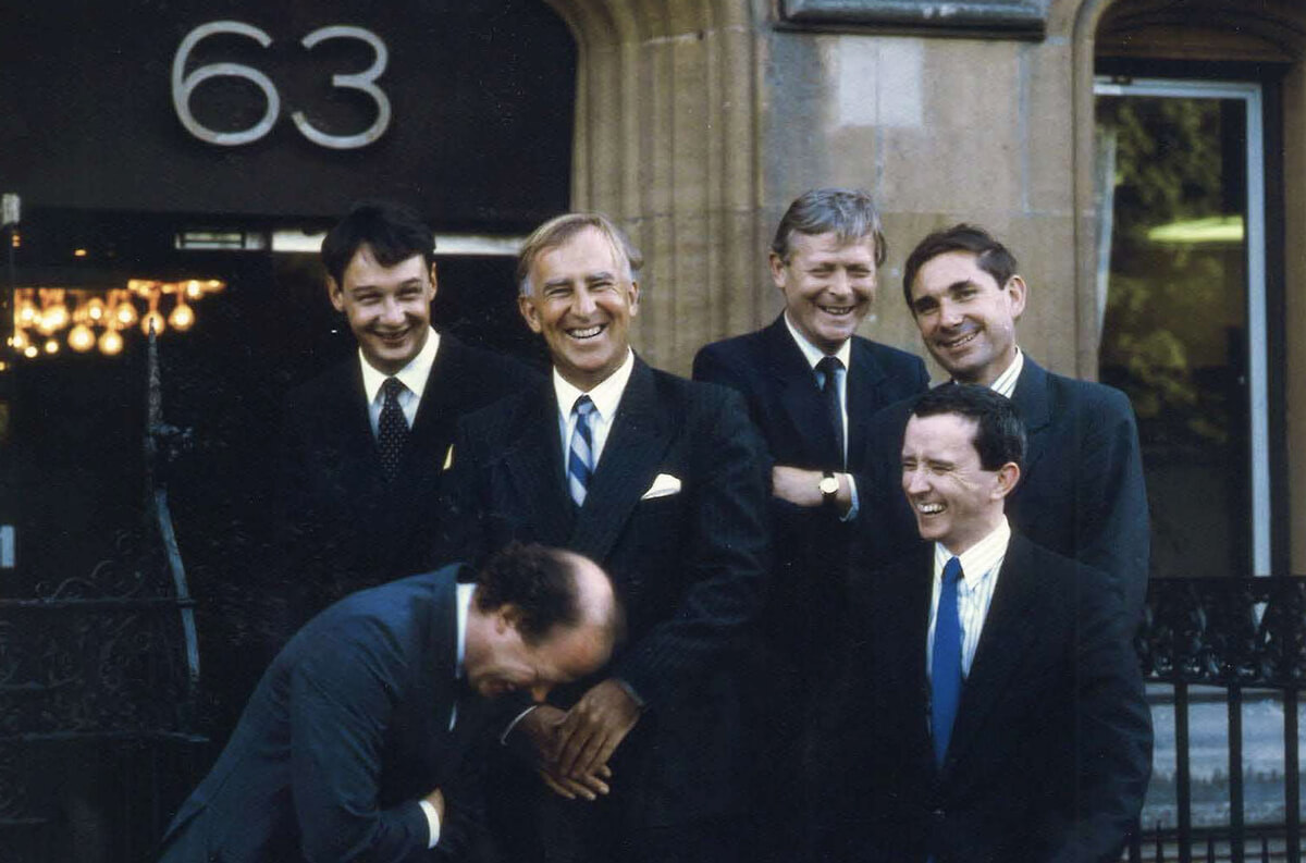 Stewarts' founding partners outside 63 Lincoln's Inn Fields