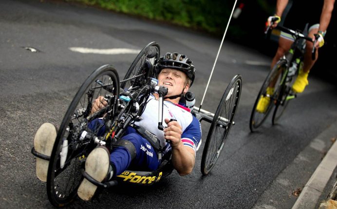 Danny Turnbull on handcycle