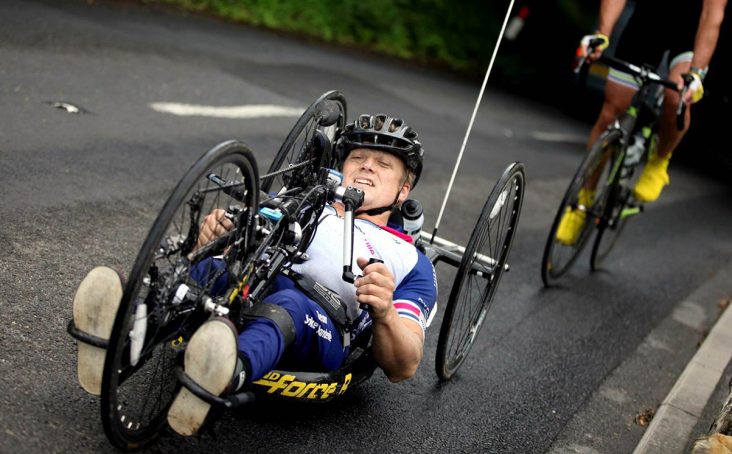Danny Turnbull on handcycle