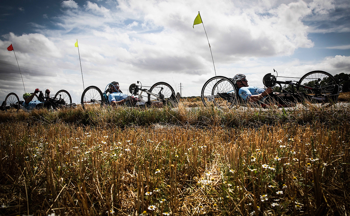 Low shot of hand cyclists #ridefordanny