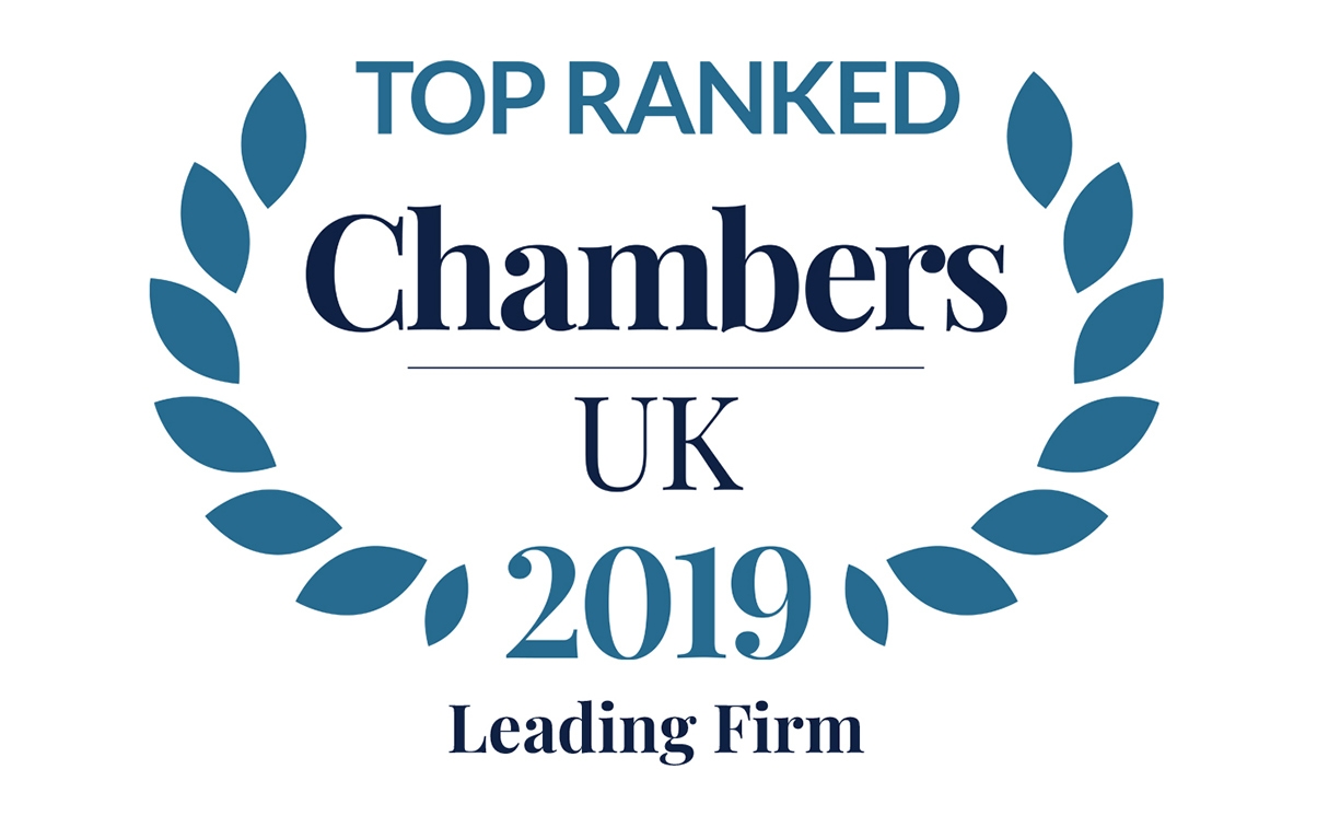 Stewarts Top Ranked Leading Law Firm in Chambers 2019