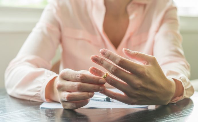 Divorce - Woman taking off wedding ring