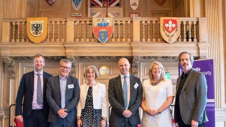 Alistair Maiden, Chris Fowler, Lucy Dillon, Tom Matusiak, Emma Pearmaine (President of Leeds Law Society), Gary Gallen - picture by © Sam Toolsie 2019