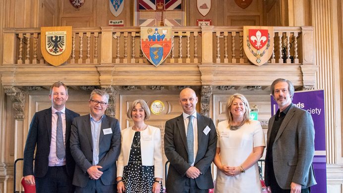 Alistair Maiden, Chris Fowler, Lucy Dillon, Tom Matusiak, Emma Pearmaine (President of Leeds Law Society), Gary Gallen - picture by © Sam Toolsie 2019