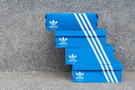 Adidas - stacked shoe boxes