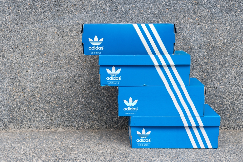 Adidas - stacked shoe boxes