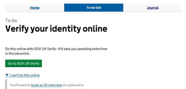 Universal Credit - Verify your identity online