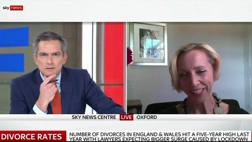 Emma Hatley speaks to Sky News on why divorce rates have increased during the 2020 Covid-19 pandemic