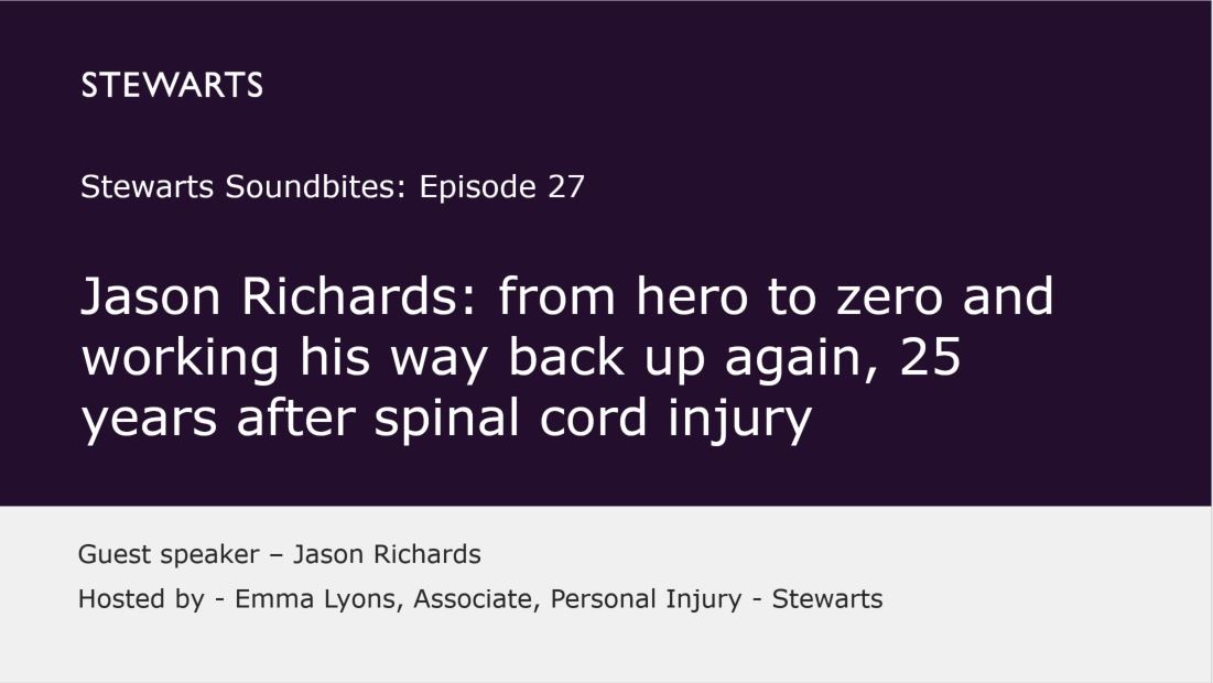 Jason Richards: from hero to zero and working his way back up again, 25 years after spinal cord injury.