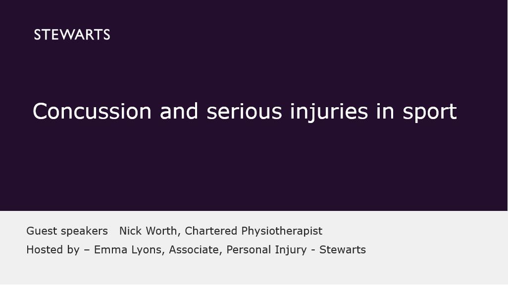 Nick Worth - Concussion and serious injuries in sport